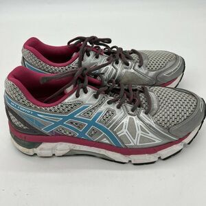 Asics Womens Gel Fortify T572N Gray Running Shoes Lace Up Low Top Size 10D